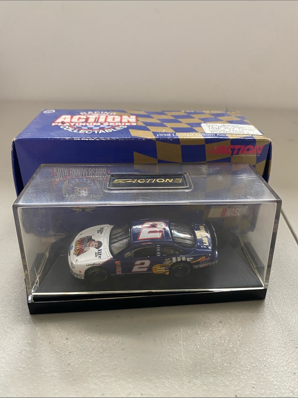Rusty Wallace #2 Miller Lite Elvis 1998 Ford Taurus Diecast Car 1:64 NASCAR